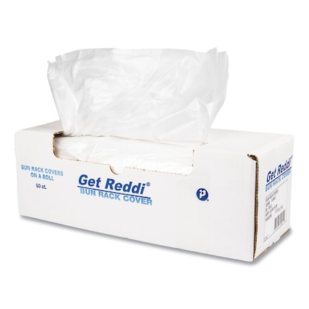 Integrated Bagging Systems Bun Rack and Pan Cover, 52 x 80, 1-Rack, 15 Micron, Clear, PK50 BR52X80